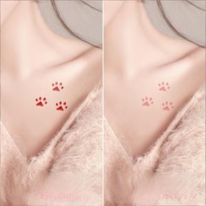 Nuovi Adesivi per Tatuaggi Temporanei a Forma di Zampa di Gatto, Resistenti all'Acqua, Non Riflettenti, con Stampe Carine e Divertenti - Product Image 3