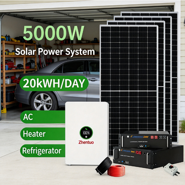 Home Off-Grid Solar Energy System Kit with MPPT Controller Lithium Ion Battery Pure Sine Wave Inverter-3000W to 20Kw Full Set