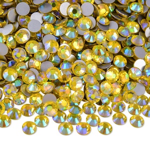 OLeeya Lot de strass en verre 100% réutilisables, couleurs AB, grand format, strass en verre à dos plat pour la décoration des ongles - Product Image 2