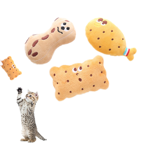 Nuevo Juguete Interactivo de Peluche para Gatos, Lindos Juguetes con Forma de Galleta con Catnip, Juguete Masticable para Mascotas en Oferta - Product Image 1