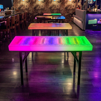 Nouveau luxe interactif tactile Table Smart Coffee Bar Lcd affichage maison extérieur cave à vin Restaurant fête rétro bois