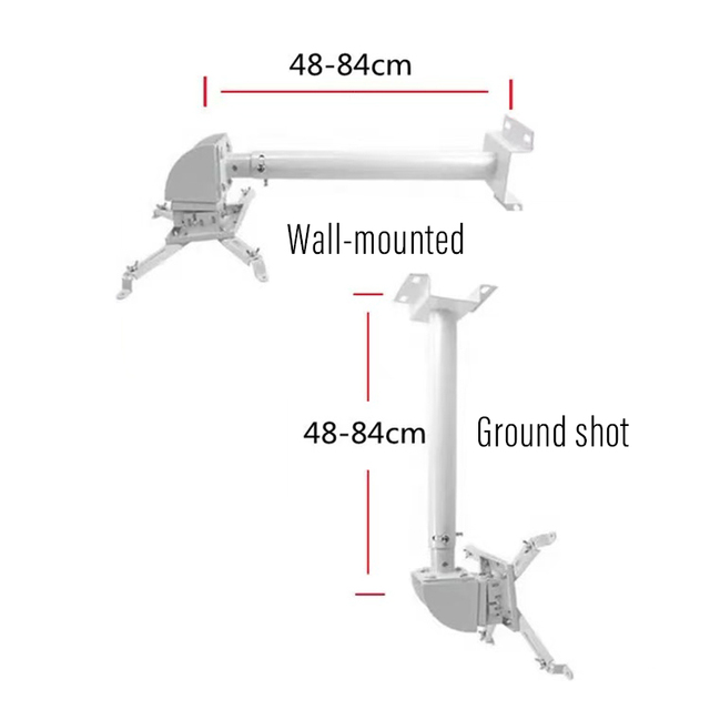 Easy to Assemble Universal Ceiling Mount with Extension Arm for Projectors Weighing up to 30kg