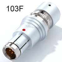 Connecteur auto-bloquant Push-Pull à contacts en laiton étanche IP66/68, compatible avec les fiches Fischer Core SS SSC série 103F, 2 à 12 broches