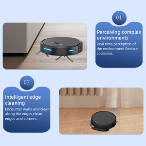 Robot aspirador automático 3 en 1 de 600ml, Alexa, WiFi, Compatible con carga automática para suelos duros, pelo de mascotas, HEPA, hogares de plástico - Product Image 2