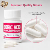 Capsules d'acide borique naturel OEM ODM sous marque privée pour l'hygiène intime féminine, équilibre du pH, soutien quotidien doux pour les femmes, vente en gros