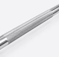 Barre de musculation droite de 1200 mm, 9 kg, avec manchon de 50 mm, en acier chromé dur, barre courte pour l'entraînement de force, équipement de salle de sport
