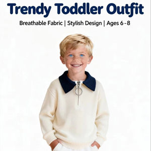 <span class=keywords><strong>Pull</strong></span> décontracté pour garçon, chaud et respirant, design hiver, fermeture éclair, col à revers, fourniture ODM, anti-boulochage, impression personnalisée, logo frontal, mélange de viscose - Product Image 1