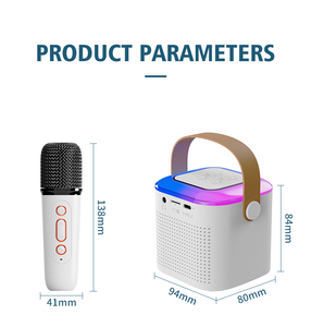 Bestseller di alta qualità Mini altoparlante con microfono Wireless BT V5.3 piccolo e portatile Karaoke per uso esterno e interno - Product Image 3