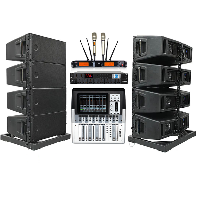 Professional HDL 20-A Dual 10 Inch Active Line Array System 1400W High Power Outdoor Performance Speaker for Stage Bar