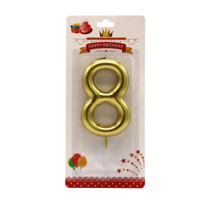 Velas Numéricas del 0 al 9 para Decoración de Pasteles y Cupcakes, Cumpleaños, Pascua, Año Nuevo, Multicolores, en Blister, de Cera de Parafina - Product Image 3