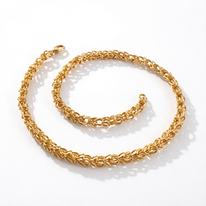 Collar de Cadena de Eslabones de Acero Inoxidable Color Dorado de Alta Calidad para Mujer, Joyería Moderna para Regalo - Product Image 1