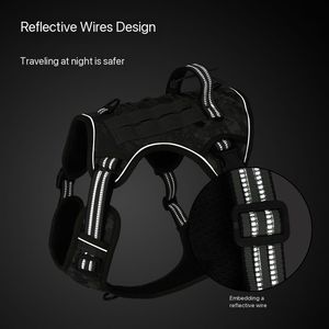 Pettorina per Cani di Lusso Senza Trazione con Clip Frontale Riflettente in Nylon, Facile Controllo, Gilet Tattico da Lavoro per Esterni, per Cani di Taglia Grande <span class=keywords><strong>XL</strong></span> - Product Image 4