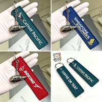 Individuelles Logo Digital Bedruckter Gurtband-Schlüsselanhänger mit Silber-Metallring Bestickter Luftfahrt-Schlüsselanhänger für Firmengeschenke