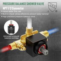 Robinet de douche en laiton ORB 6 pouces, ensemble de douche carré à jet de pluie à poignée unique, design moderne, cartouche en laiton, garantie 5 ans