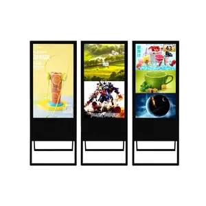 Digital Display Poster Touch Screen 43 Inch Advertising Promotion Signage Menu Billboard With Wheels