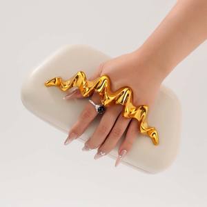 Borsa <span class=keywords><strong>da</strong></span> donna con chiusura in <span class=keywords><strong>oro</strong></span> per festa di nozze, custodia in metallo, <span class=keywords><strong>borsetta</strong></span> <span class=keywords><strong>da</strong></span> donna, pochette <span class=keywords><strong>da</strong></span> <span class=keywords><strong>sera</strong></span> <span class=keywords><strong>da</strong></span> donna - Product Image 2