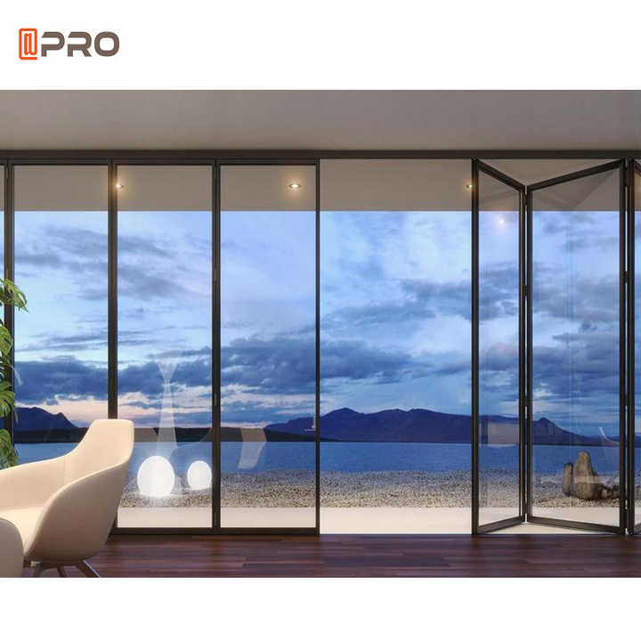 APRO Bifold Doors Exterior Aluminum Accordion Doors Glass Customized ...