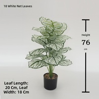 Plantes Artificielles 18 Têtes Aglaonema Style Nordique Bonsaï Décoratif Plastique Feuilles Réalistes Haute Simulation Intérieur Vente en Gros