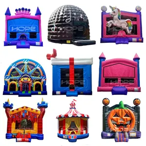 Commercial PVC Interactive Game Bouncy Jumping Castle Large Crayon Inflatable Bounce House Obstacle Course And Water Slide