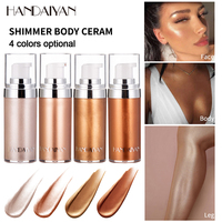 Vente flash - Surligneur pour le visage et le corps effet peau bronzée, illuminateur scintillant, fond de teint liquide, surligneur de maquillage