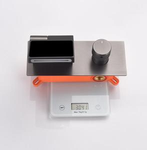 New Design Square Brass <b>Waterfall</b> Sensor Smart Digital Basin Mixer With Temperature Display for Bathroom Bathroom Digital - Product Image 2