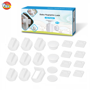 Serratura Multifunzionale Magica Prodigy per Bambini, Chiusura di Sicurezza <span class=keywords><strong>Invisibile</strong></span> in Plastica per Armadietti, Cassetti e Porte, Effetto Magnetico, Ecologica, Bianca - Product Image 1