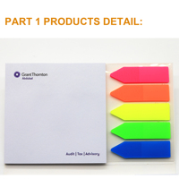 Notes autocollantes personnalisées avec logo promotionnel, recyclées, et bloc-notes Kawaii avec onglets adhésifs