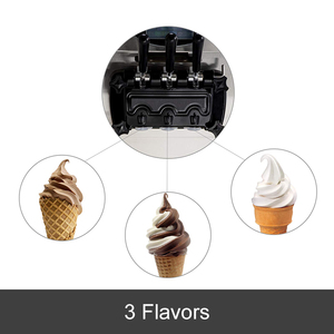 220Vテーブルトップポータブルアイスクリームマシン自動3フレーバーミニ小型アイスクリームマシン - Product Image 6