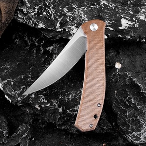 Coltello Pieghevole Tascabile con Lama in Acciaio D2 e Manico in Micarta di Lino per Campeggio, Picnic, Preparazione Frutta e Uso Quotidiano EDC - Product Image 5