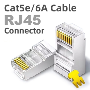 Connecteur RJ45 LINKYZ 8P8C Cat5e Cat6a UTP SFTP pour câble Ethernet, prise 4 cœurs <span class=keywords><strong>CCAV</strong></span>, connecteur POE - Product Image 1