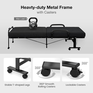 Canapé-lit pliable à cadre métallique, très <span class=keywords><strong>confortable</strong></span>, design moderne, idéal pour salon et chambre à coucher, en provenance de fournisseur chinois - Product Image 6