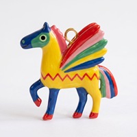 P450 Breloques en émail animaux de dessin animé 3D en acier inoxydable, mini pendentifs colorés brillants, anti-ternissement, mignons, faits à la main, pour bijoux DIY