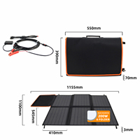 Panneau solaire jour et nuit en gros 200w plus grand rechargeable usb camping mobile chargeur pliable panneaux solaires portables pliables