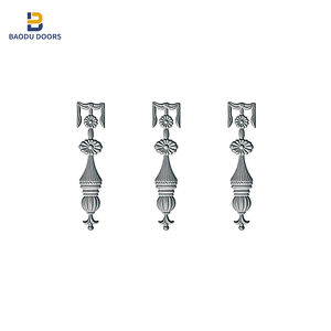 Baodu الحديد الزهر الزهور والأوراق ل بوابة مشغولة من الحديد الحلي إكسسوارات سياج الحديد الزهر spearheads ، درابزين طوق - Product Image 3