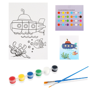 Vente en gros de tableau de <span class=keywords><strong>peinture</strong></span> par numéros pour enfants sous-marin petits animaux jouets éducatifs peuvent ajuster la couleur par eux-mêmes - Product Image 1