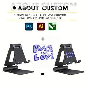 Support de téléphone portable en alliage d'aluminium personnalisé avec logo, pliable doublement, compatible avec les coques épaisses, idéal pour tablette et bureau – Nouveauté ! - Product Image 2