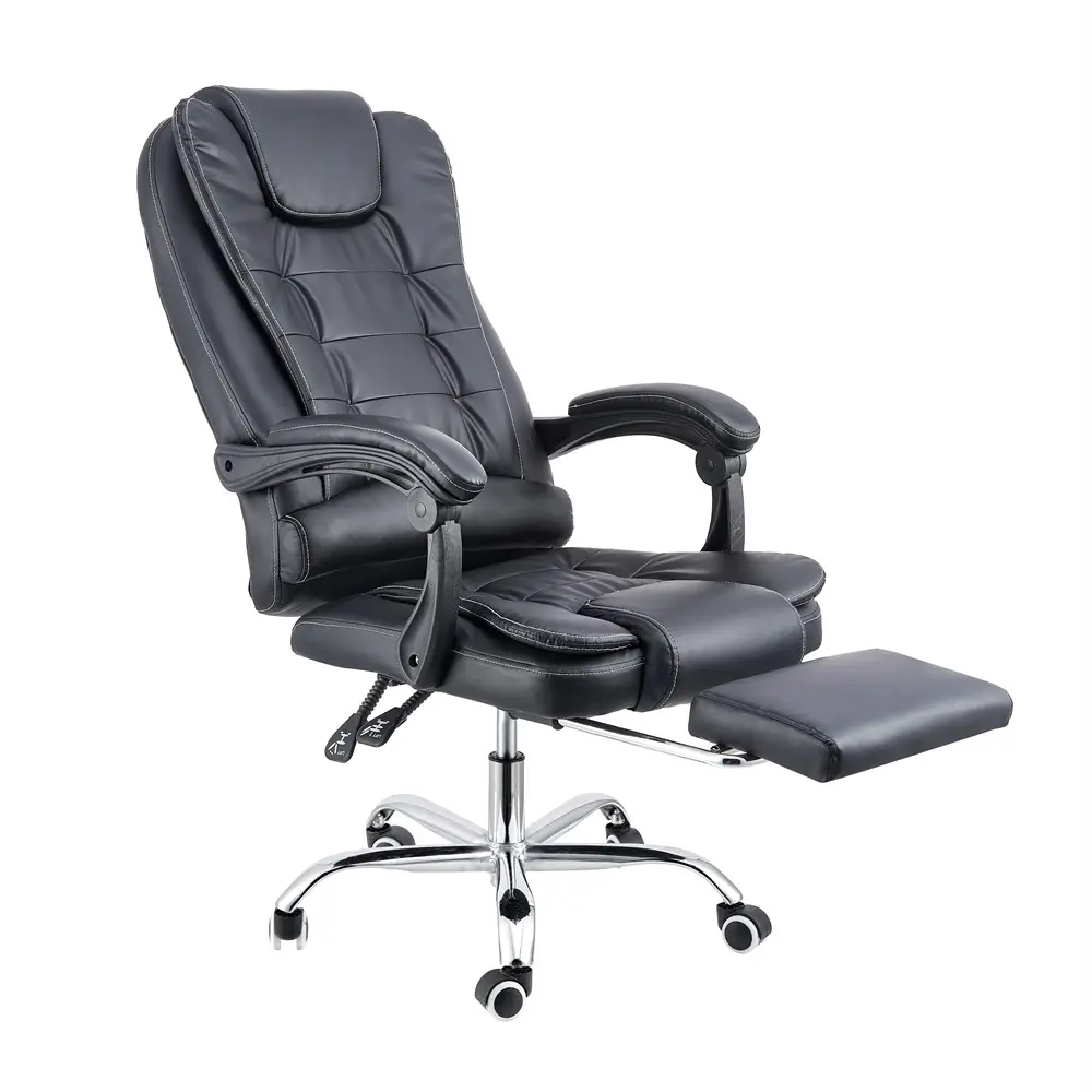 ייצור יוקרה מודרני מנהל גבוה שחור כיסאות ריהוט משרדי מנהיג עור PU מסתובב כיסא משרדי ארגונומי מנהלים