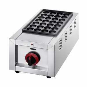 Commercial Takoyaki Grill Machine Non-Stick Octopus Balls Equipment Stainless Steel Gas or Electric for Snack Preparation