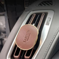 Diffuseur d'air de voiture en cuir avec logo personnalisé, désodorisant professionnel en alliage de zinc, pièces de boîte d'aromathérapie pour voiture