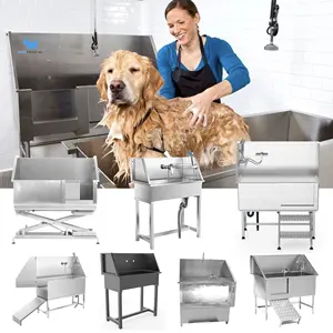 Fabricação Multifuncional Médica Pet Sink Pet Dog Grooming Banheira 304 Aço Inoxidável Chinês Pet Cleaning & Grooming Produtos