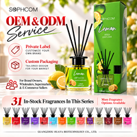 Diffuseur de parfum floral pour la maison, bouteille en verre, bâtonnets en fibre, décoration aromatique, vente en gros, fabricant, emballage cadeau