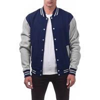 Veste universitaire unisexe personnalisée avec logo brodé, style vintage ample, veste bomber de baseball, OEM ODM, streetwear pour hommes et femmes