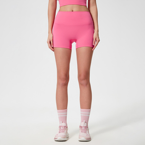 Không có đường may phía trước chải quần short tập luyện phụ nữ cao eo hip nâng phụ nữ yoga quần short thoáng khí mềm phòng tập thể dục quần short - Product Image 6