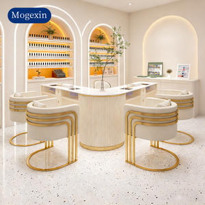 Chaises de salle à manger modernes européennes luxueuses avec accoudoirs, revêtement en flanelle, pour hôtel, maison, bureau et école - Product Image 3