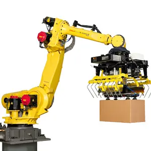 Fanuc Industrial Robot R-2000iC/125L Robotic Manipulator Palletizer untuk penanganan bahan palletisasi dengan Gripper kustom
