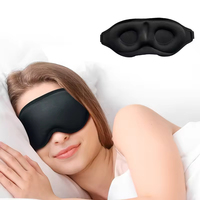 Masques de sommeil 3D avec sangle élastique, mousse à mémoire de forme haute densité super douce, bloquant la lumière de manière totale, respirants, pour une utilisation nocturne