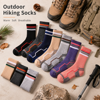 Chaussettes de randonnée en laine mérinos pour hommes et femmes, chaussettes de sport respirantes et rembourrées pour la randonnée en plein air, les sports et la marche sur sentier