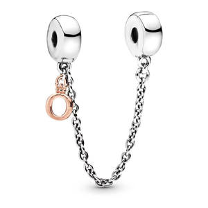 Chaîne de sécurité DIY HaYa en argent S925, connecteur de bijoux polyvalent couronne étoile lune minimaliste antidérapant - Product Image 4