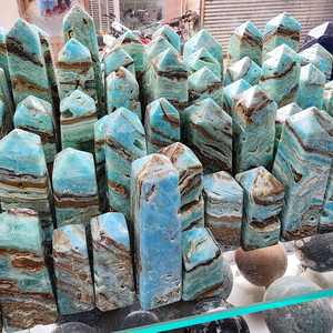 Venta al por mayor de torres de cristal de hemimorfita natural del Caribe, varitas curativas, gemas y rodajas de cristal, decoraciones de cristal - Product Image 1