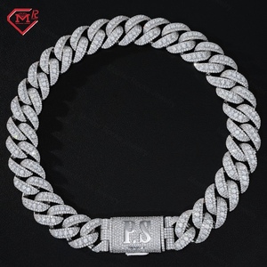 <span class=keywords><strong>Catena</strong></span> Cubana di Lusso in Moissanite di Grandi Dimensioni, Gioielli Hip Hop da <span class=keywords><strong>Uomo</strong></span>, <span class=keywords><strong>Catena</strong></span> Miami Cubana in <span class=keywords><strong>Argento</strong></span> <span class=keywords><strong>925</strong></span> con Effetto Ghiaccio - Product Image 3